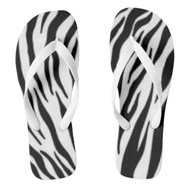 Zebra Flip Flops (Fußbett)