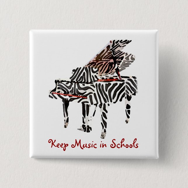 Zebra-Flügel ~ Knopf Button (Vorderseite)