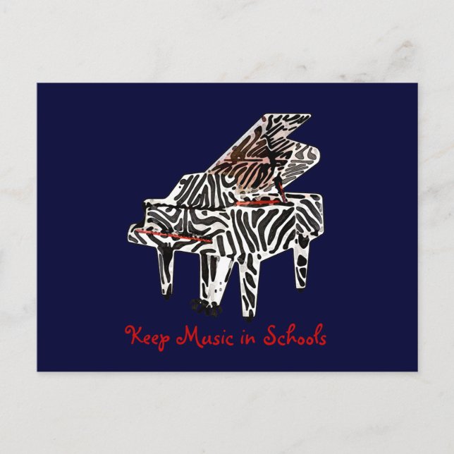 Zebra-Flügel ~ Postkarte / Einladung (Vorderseite)