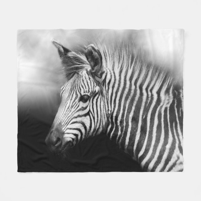 Zebra Foal Fleecedecke (Vorderseite (Horizontal))