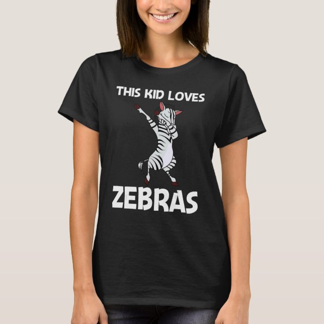 Zebra For Kids Boys African Zoo Animal T-Shirt (Vorderseite)