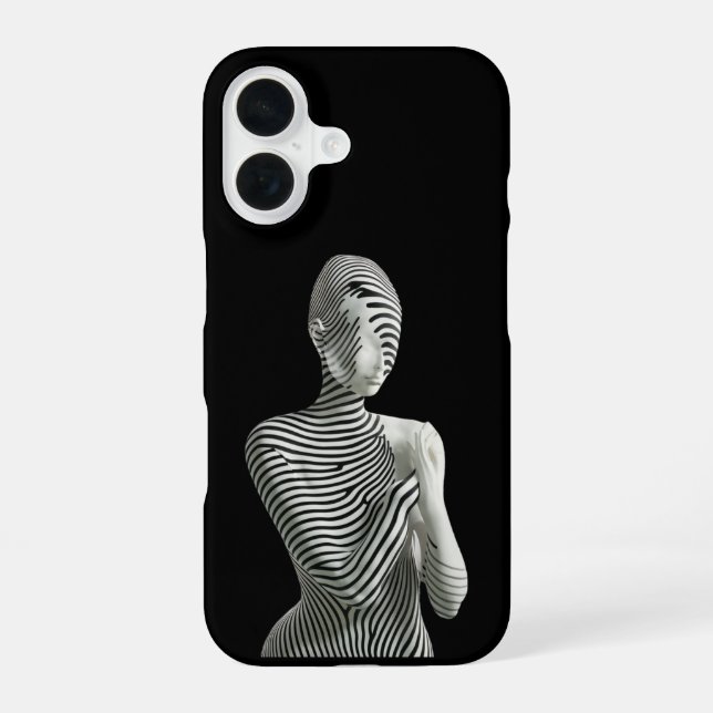 Zebra-Frau iPhone 16 Hülle (Rückseite)
