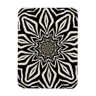 Zebra Fur Kaleidoskop Abstrakt Magnet