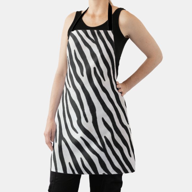 Zebra Fur Realistische Tierdruckexotie Schürze (InSitu)