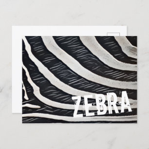 Zebra Fur Schwarz-Weiß-Design für Tierlover Feiertagspostkarte