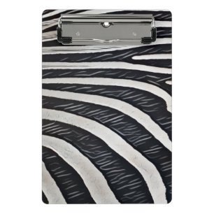 Zebra Fur Schwarz-Weiß-Design für Tierlover Mini Klemmbrett