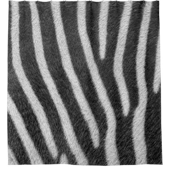 Zebra Fur Tiermuster Duschvorhang (Vorderseite)