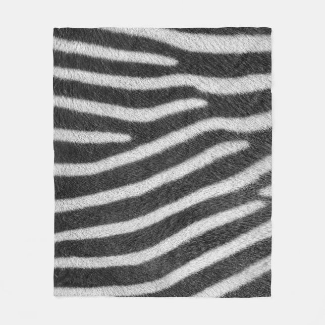 Zebra Fur Tiermuster Fleecedecke (Vorderseite)