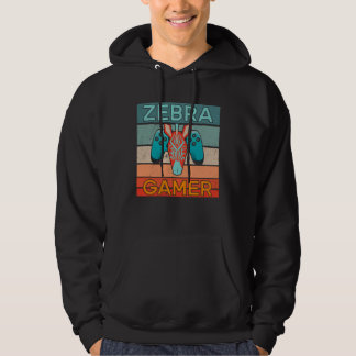 Zebra Gamer Africa Gaming Game Animal Zebra Hoodie