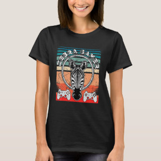 Zebra Gamer Can't Hear You I'm Gaming Zebra Gamer T-Shirt