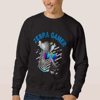 Zebra-Gamer-Grafikdesign für Gamer-Kinder_1 Sweatshirt