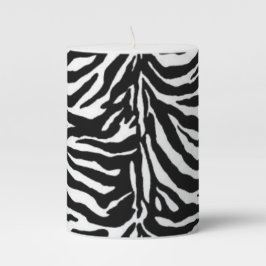 Zebra gemustert stumpenkerze