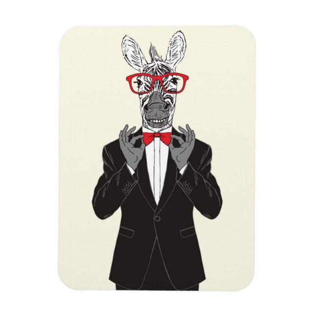 Zebra Gentleman Magnet (Vertikal)
