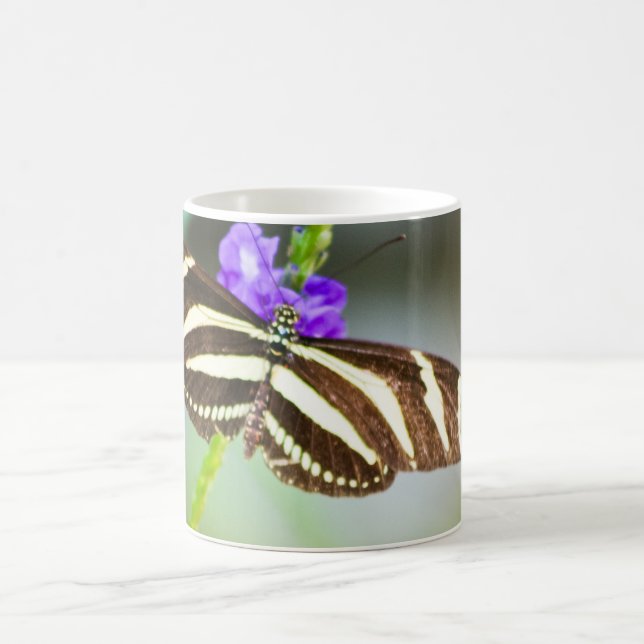 Zebra-gestreifter Schmetterling Kaffeetasse (Mittel)