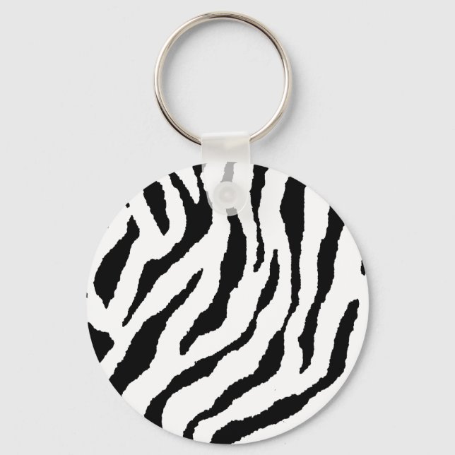 Zebra gestreiftes Keychain Schlüsselanhänger (Vorderseite)