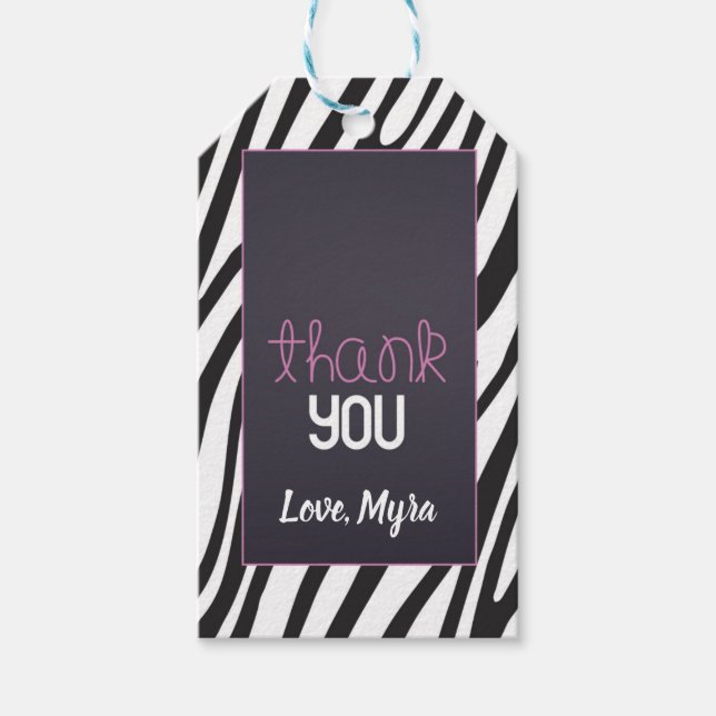 Zebra-Gift-Tag Geschenkanhänger (Vorderseite)
