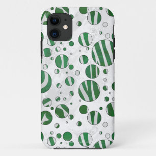 Zebra Green und White Polka Dot Case-Mate iPhone Hülle