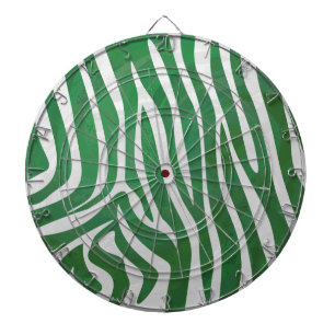 Zebra Green und White Print Dartscheibe
