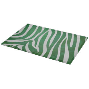 Zebra Green und White Print Schneidebrett