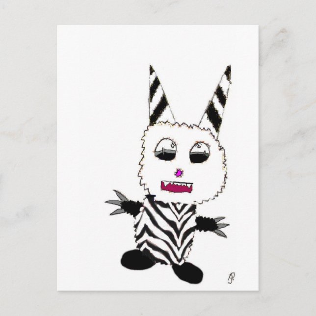 Zebra gremlin postkarte (Vorderseite)
