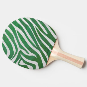 Zebra-grüner und weißer Druck Tischtennis Schläger