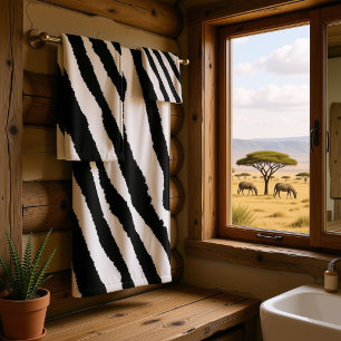 Zebra Handtücher Trendiges Tierdruckmuster