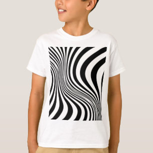 Zebra-Haut-Druck-Textur-Muster T-Shirt