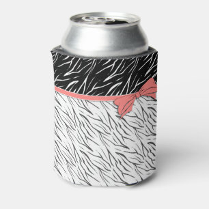 Zebra-Haut Schwarz-weiße Tigerstreifen pink Dosenkühler