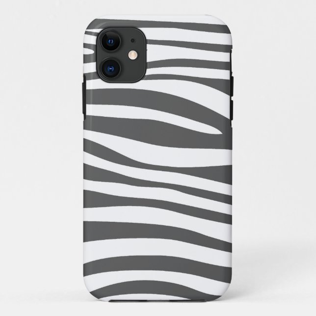 Zebra-Haut (weiß und grau) Case-Mate iPhone Hülle (Rückseite)