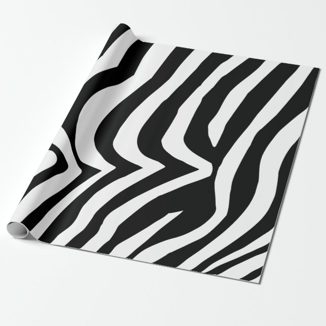 Zebra-Hautmuster Geschenkpapier (Ungerollt)