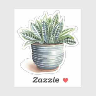Zebra Haworthia Topf Pflanze Vinyl Stickers Aufkleber