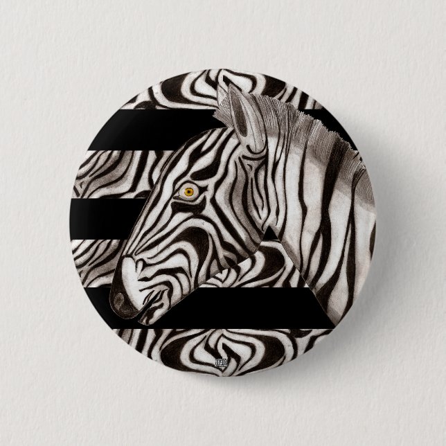 Zebra Head Button (Vorderseite)