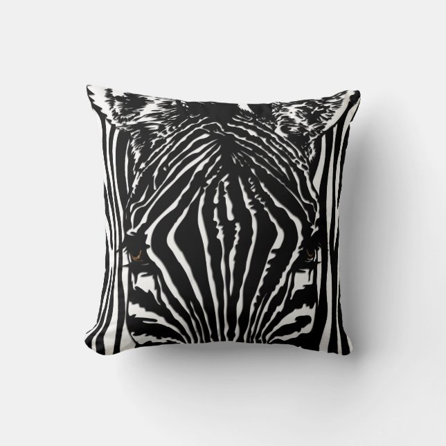 Zebra Head Kissen (Vorderseite)