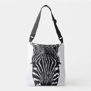 Zebra Head Tragetaschen Mit Langen Trägern
