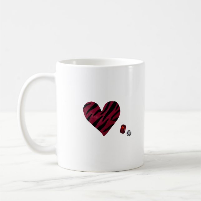 Zebra-heart Kaffeetasse (Links)