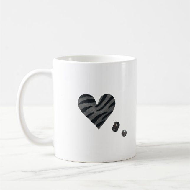 Zebra-heart Kaffeetasse (Links)
