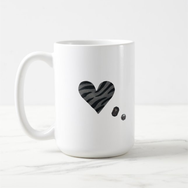 Zebra-heart Kaffeetasse (Links)