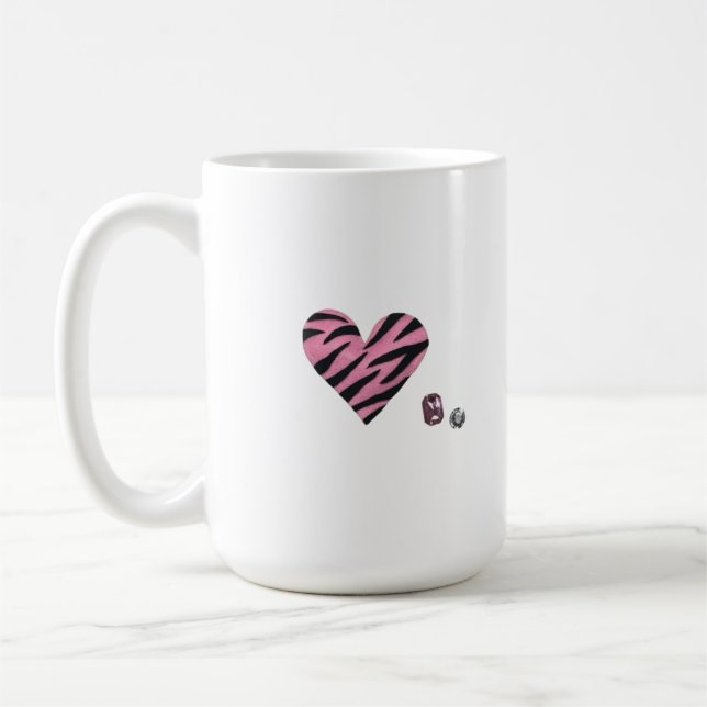 Zebra-heart Kaffeetasse (Links)
