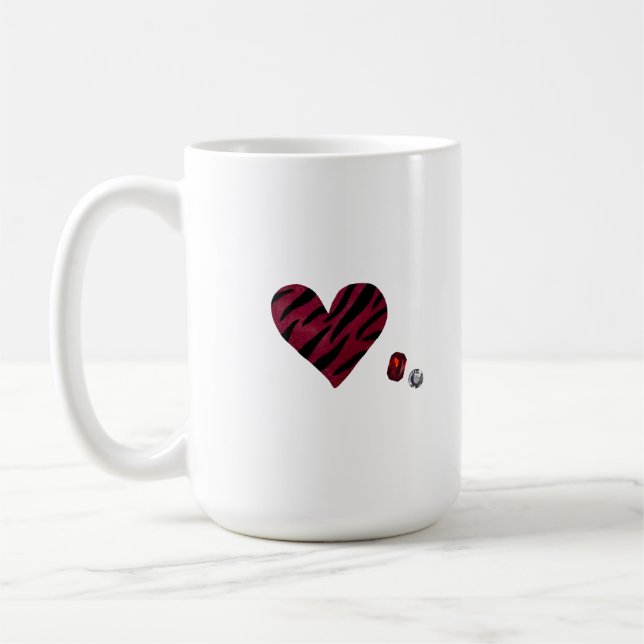 Zebra-heart Kaffeetasse (Links)