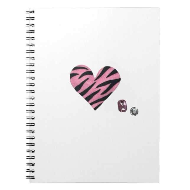 Zebra-heart Notizblock (Vorderseite)