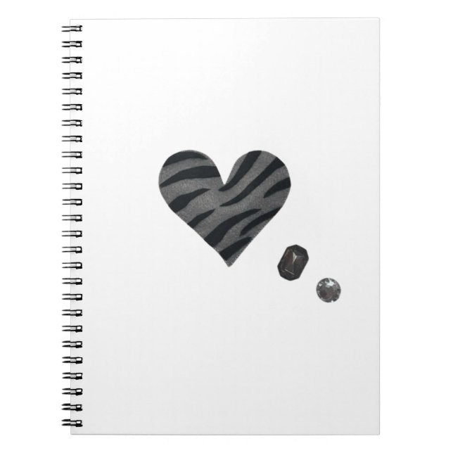 Zebra-heart Notizblock (Vorderseite)