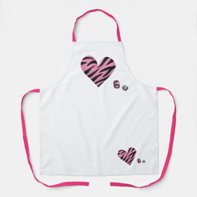Zebra-heart Schürze (Vorderseite)