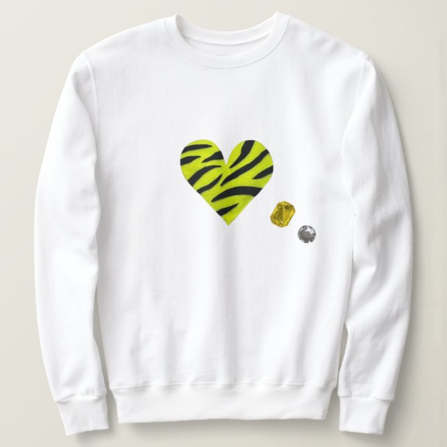 Zebra-heart Sweatshirt (Design vorne)