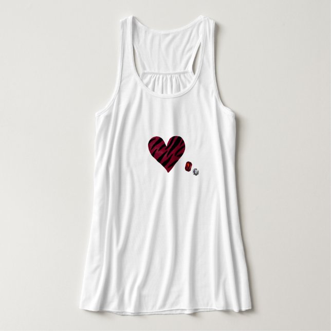 Zebra-heart Tank Top (Design Vorderseite)
