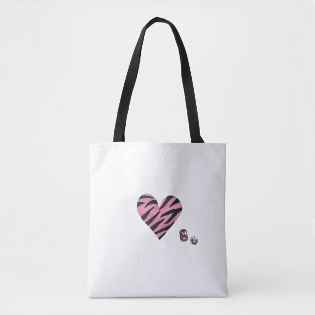 Zebra-heart Tasche (Vorderseite)
