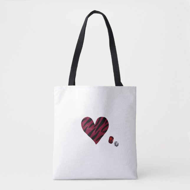 Zebra-heart Tasche (Vorderseite)