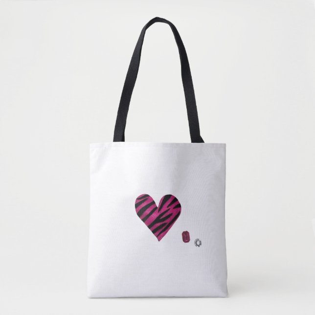 Zebra-heart Tasche (Vorderseite)