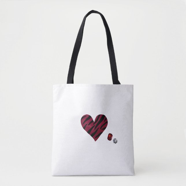 Zebra-heart Tasche (Vorderseite)