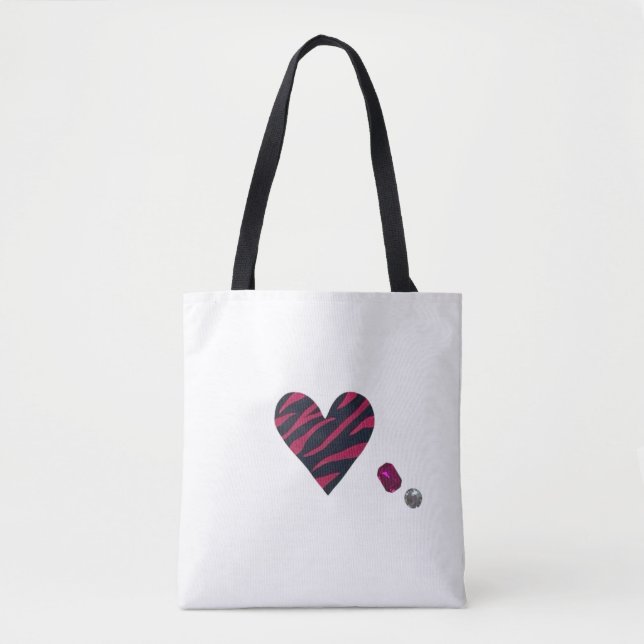 Zebra-heart Tasche (Vorderseite)