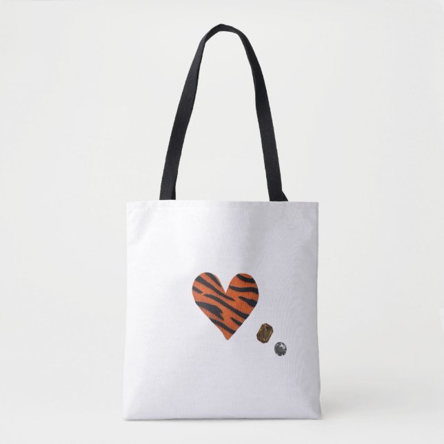 Zebra-heart Tasche (Vorderseite)